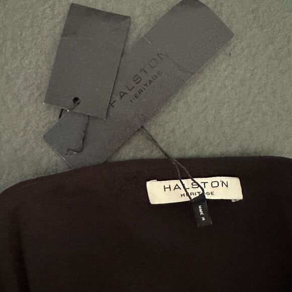 Halston Heritage Black Asymmetrical Hem Halter Neck Formal Cocktail Mini Dress - Picture 10 of 10